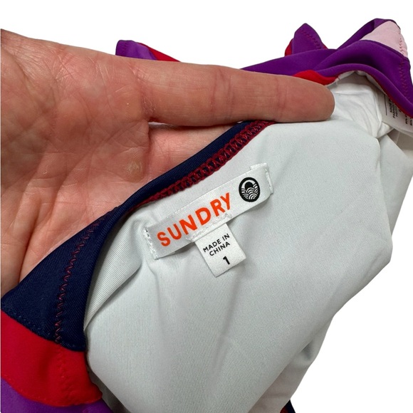 Anthropologie | Sundry Colorblock One Piece Swimsuit 1 Small - Picture 6 of 10